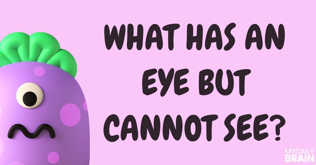 Solve This Classic Riddle What Has An Eye But Cannot See?