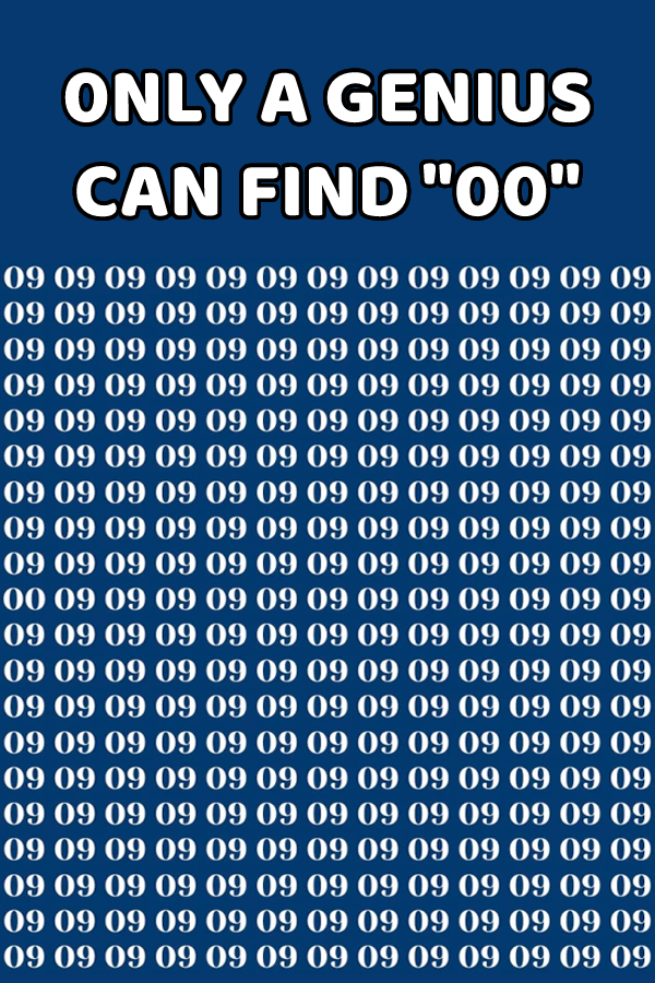 Only 5% Of People Will Find The \'00\' In 5 Seconds!