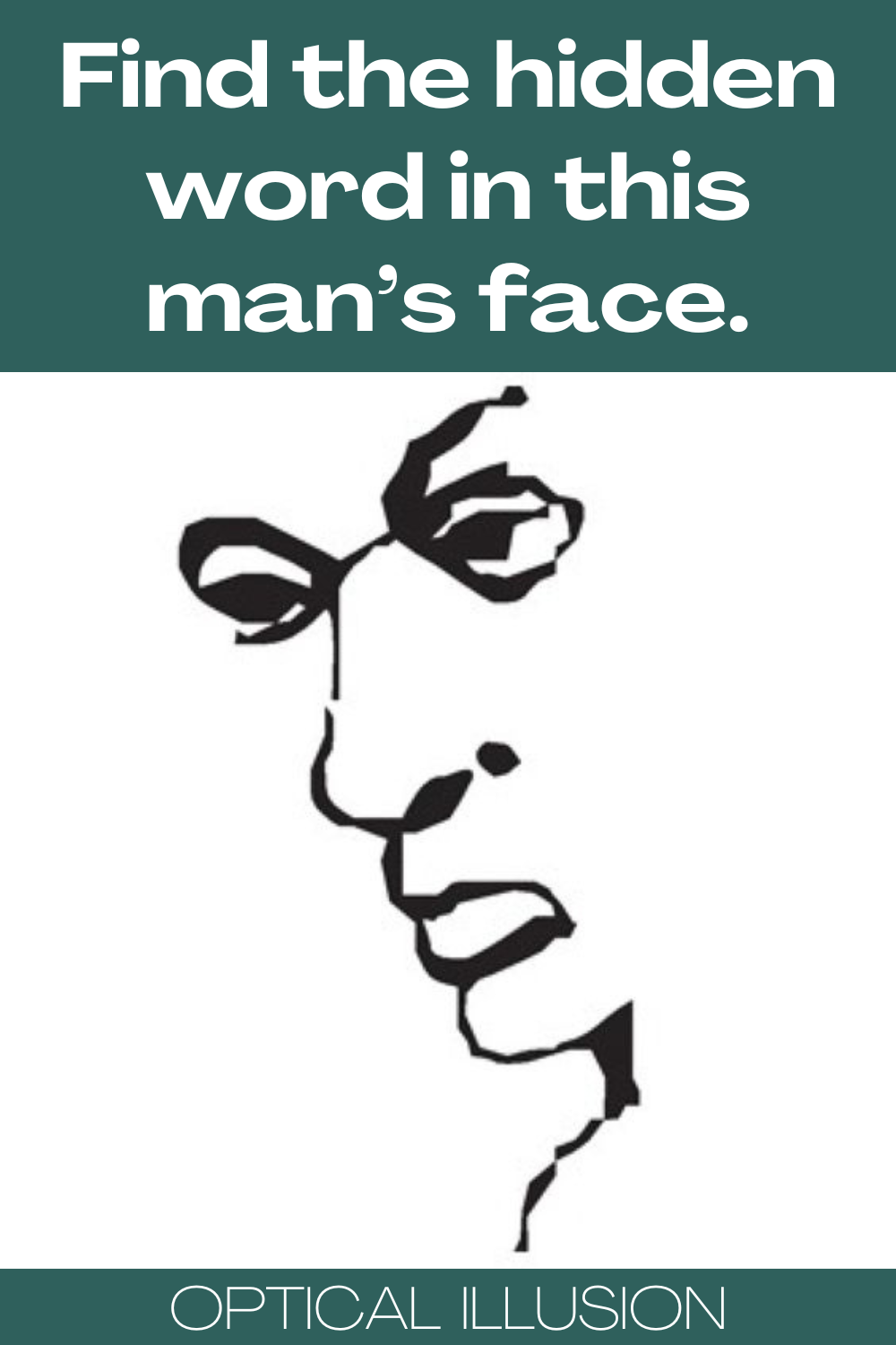 Visual Challenge: Can You Spot the Hidden Word in This Man\'s Face?